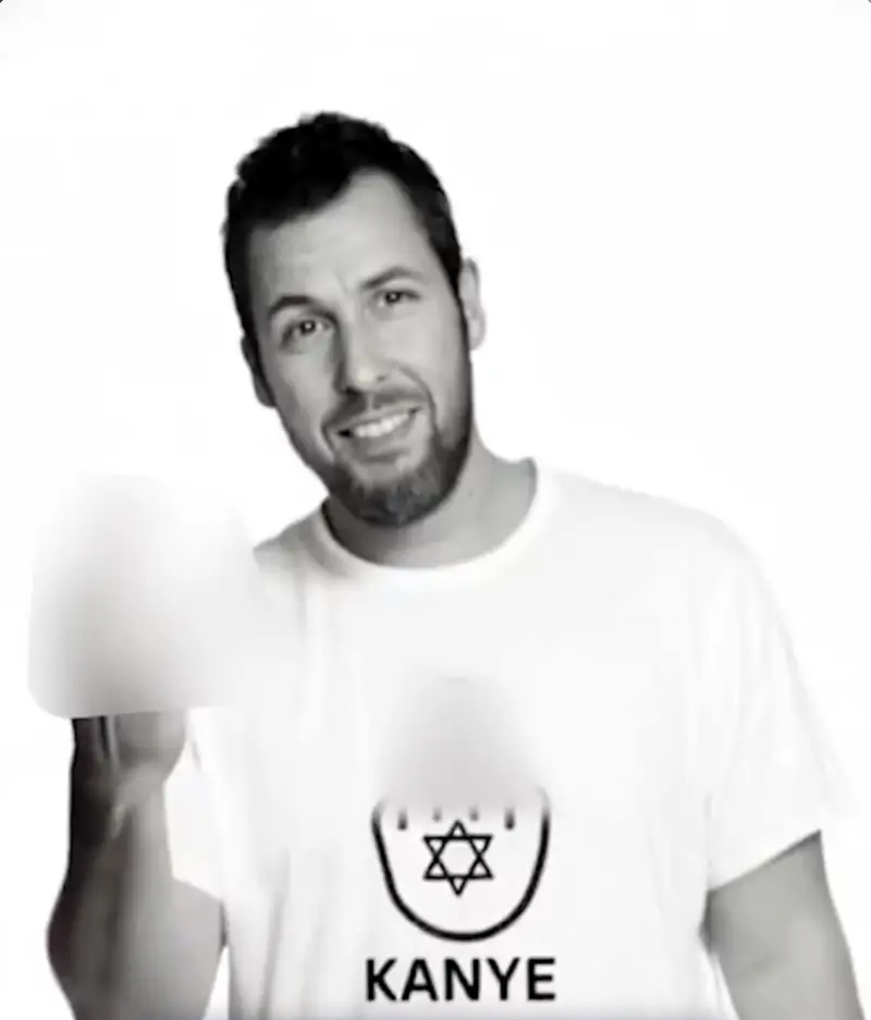 A viral anti-Kanye West video featuring Steven Spielberg, David Schwimmer, Scarlett Johansson, and others spread quickly, but none of the images were genuine.