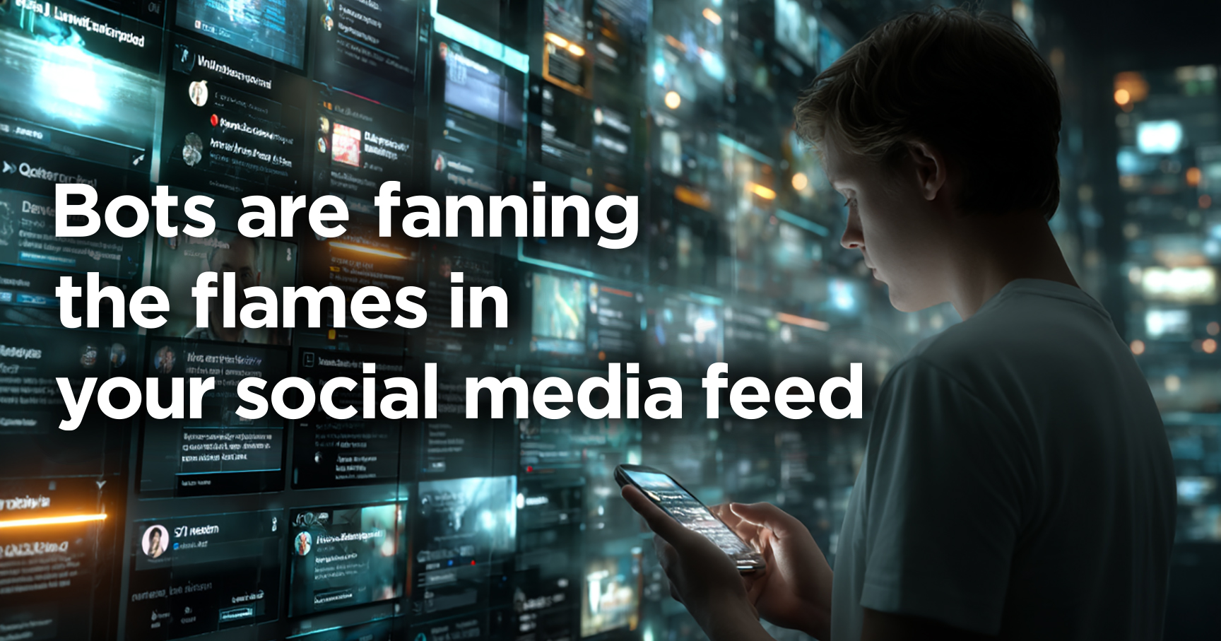 Bots fanning flames graphic