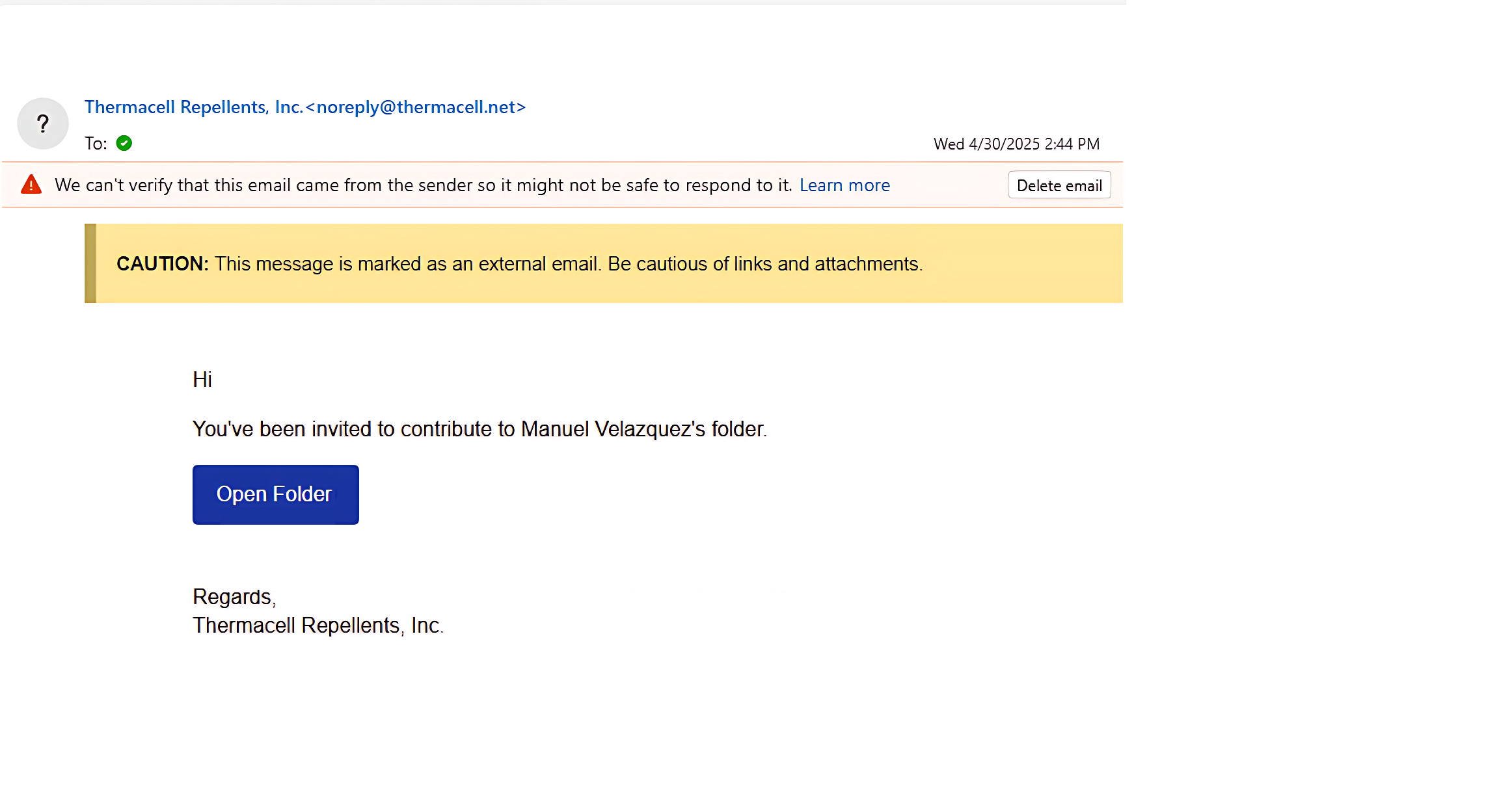 Thermacell before and after left