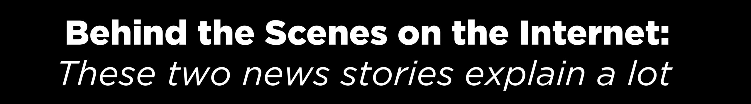 Behind the scenes headline