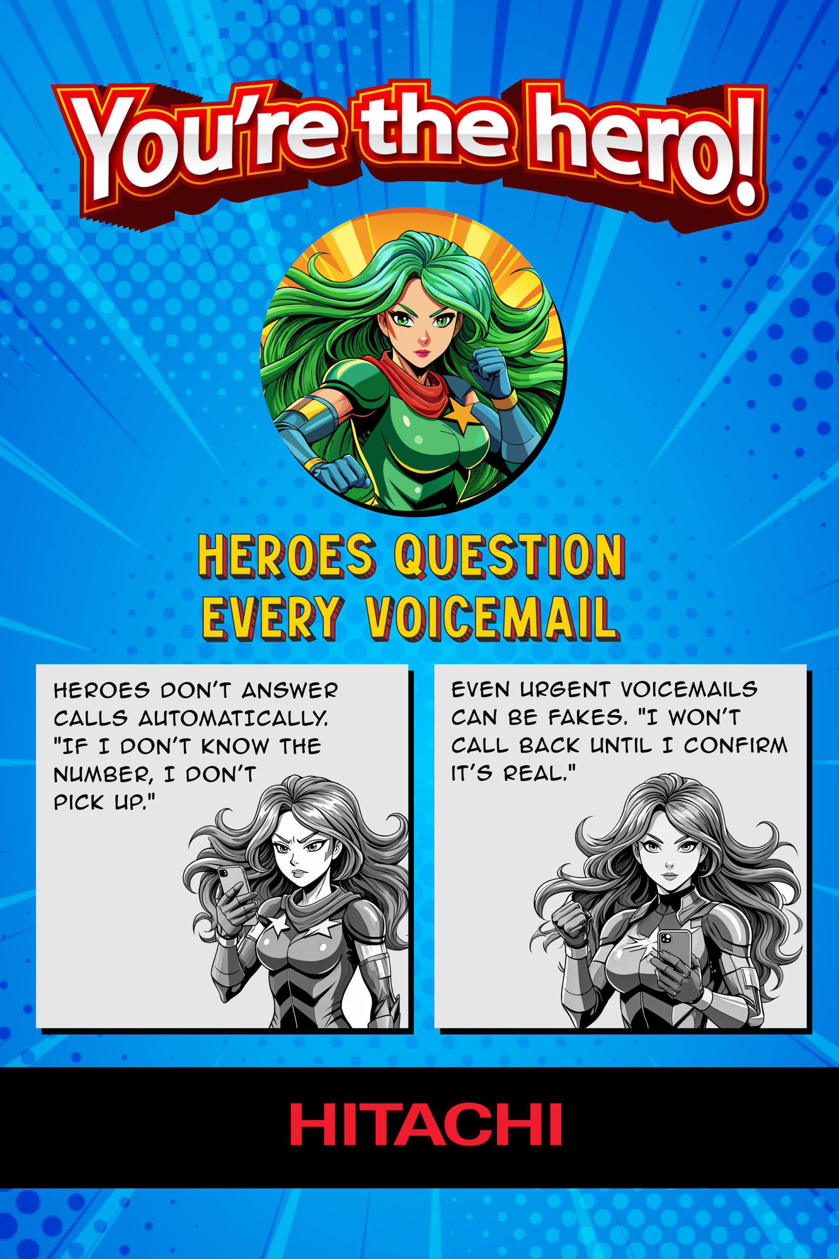 Hitachi poster 1 listen like a hero