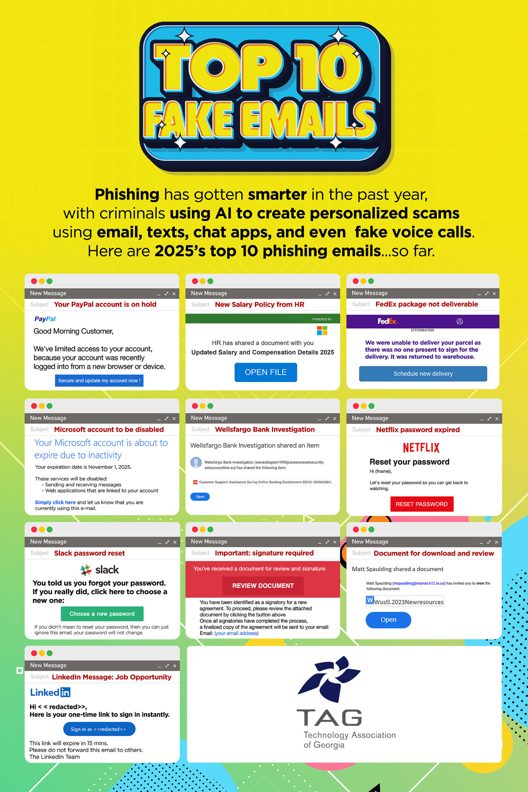 Tag top 10 fake emails flat opt