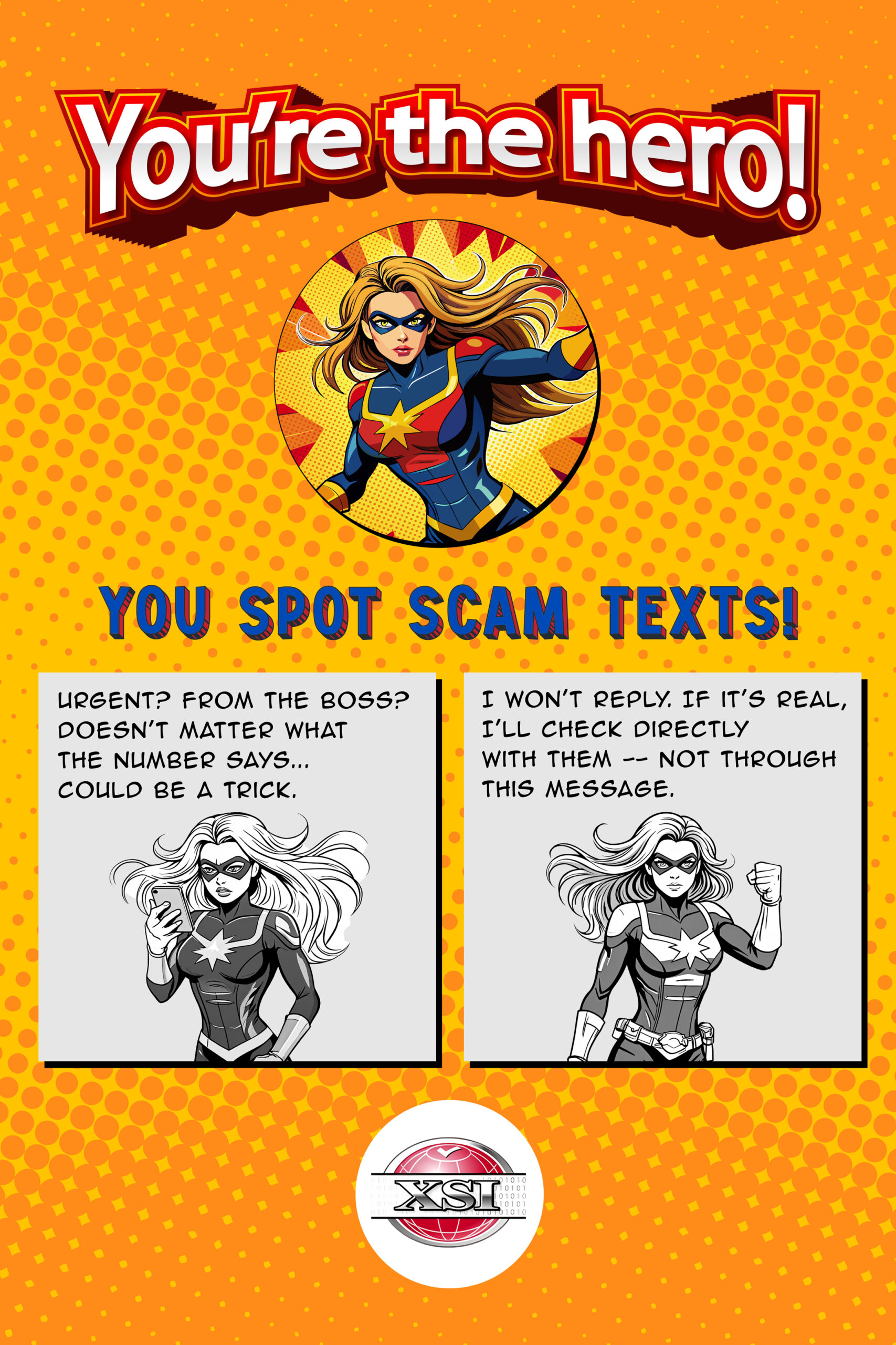 Xtreme solutions poster 4 scam texts
