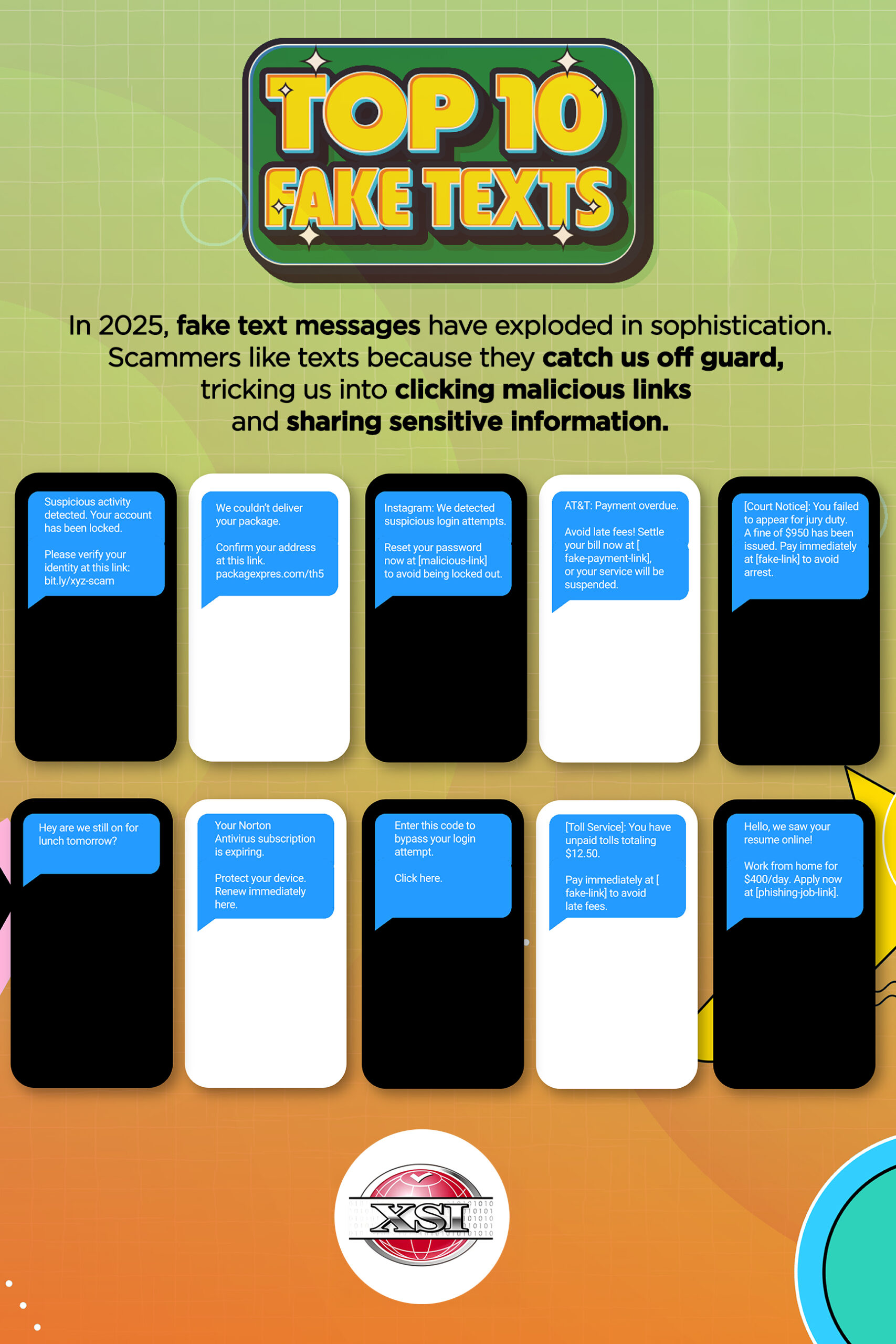 Xtreme solutions top 10 fake texts flat c opt