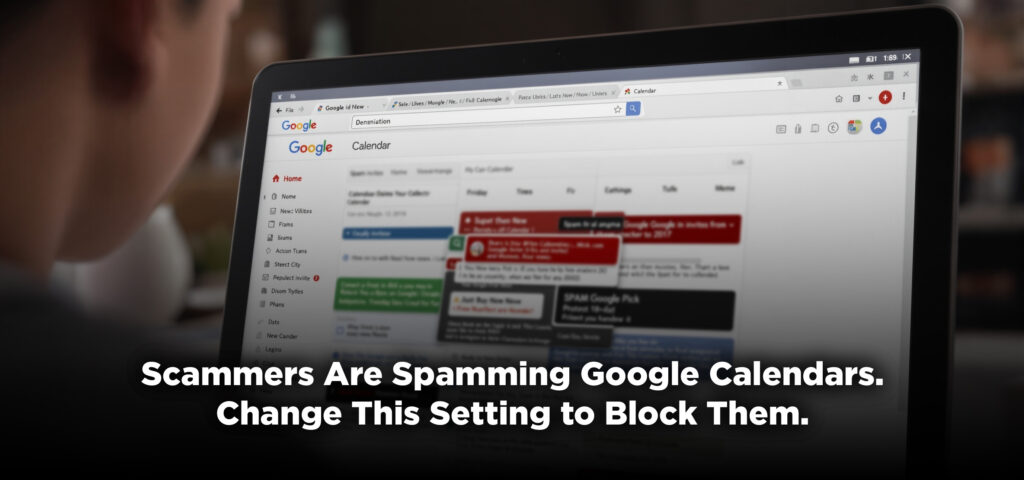 Nov a google calendar spam